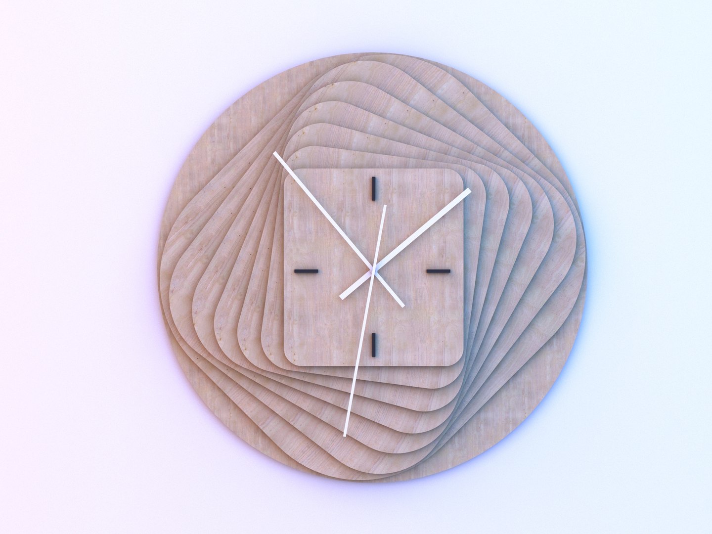 3D Parametric Wood Clock 3D Model - TurboSquid 1735817
