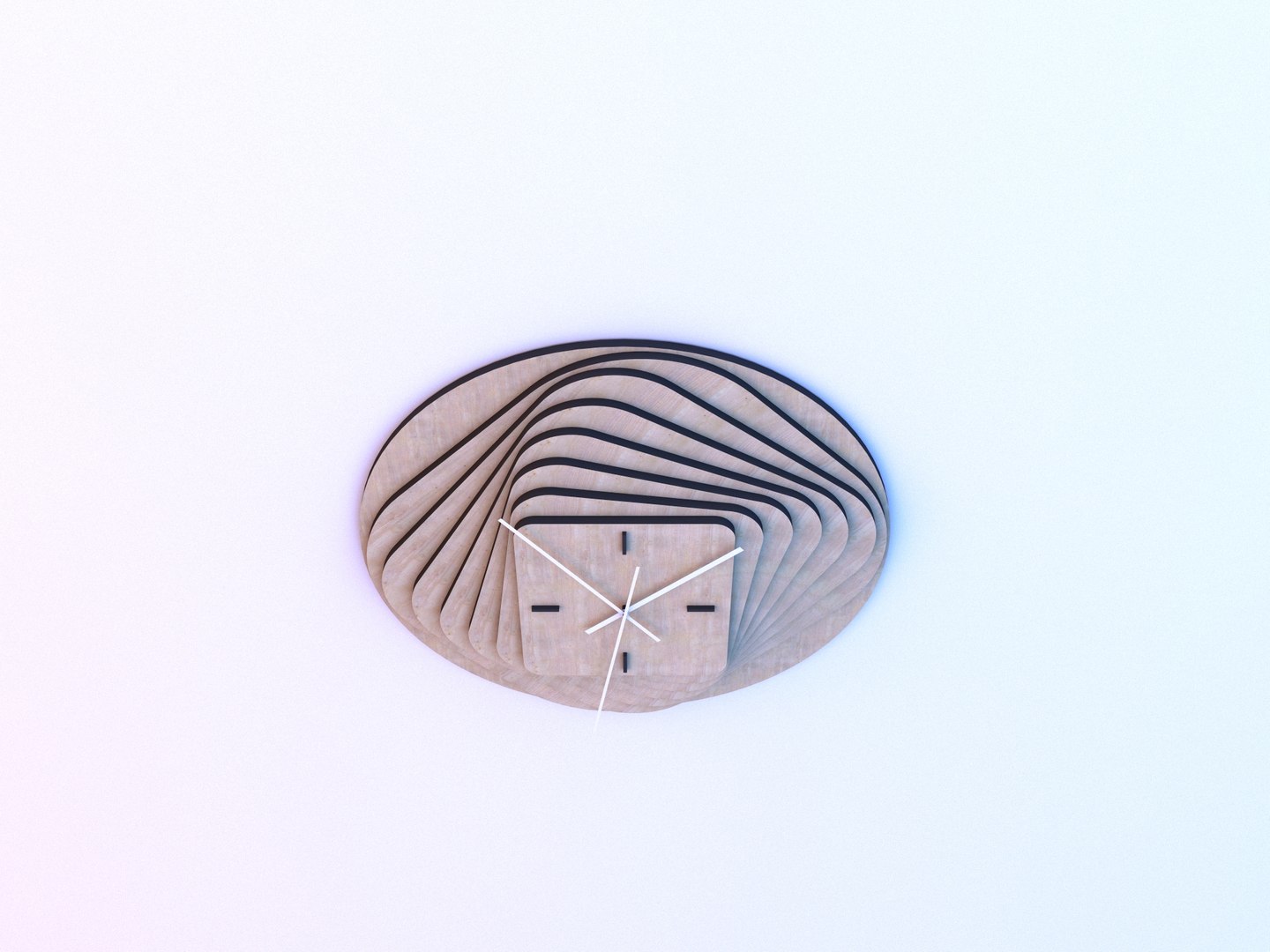 3D Parametric Wood Clock 3D Model - TurboSquid 1735817