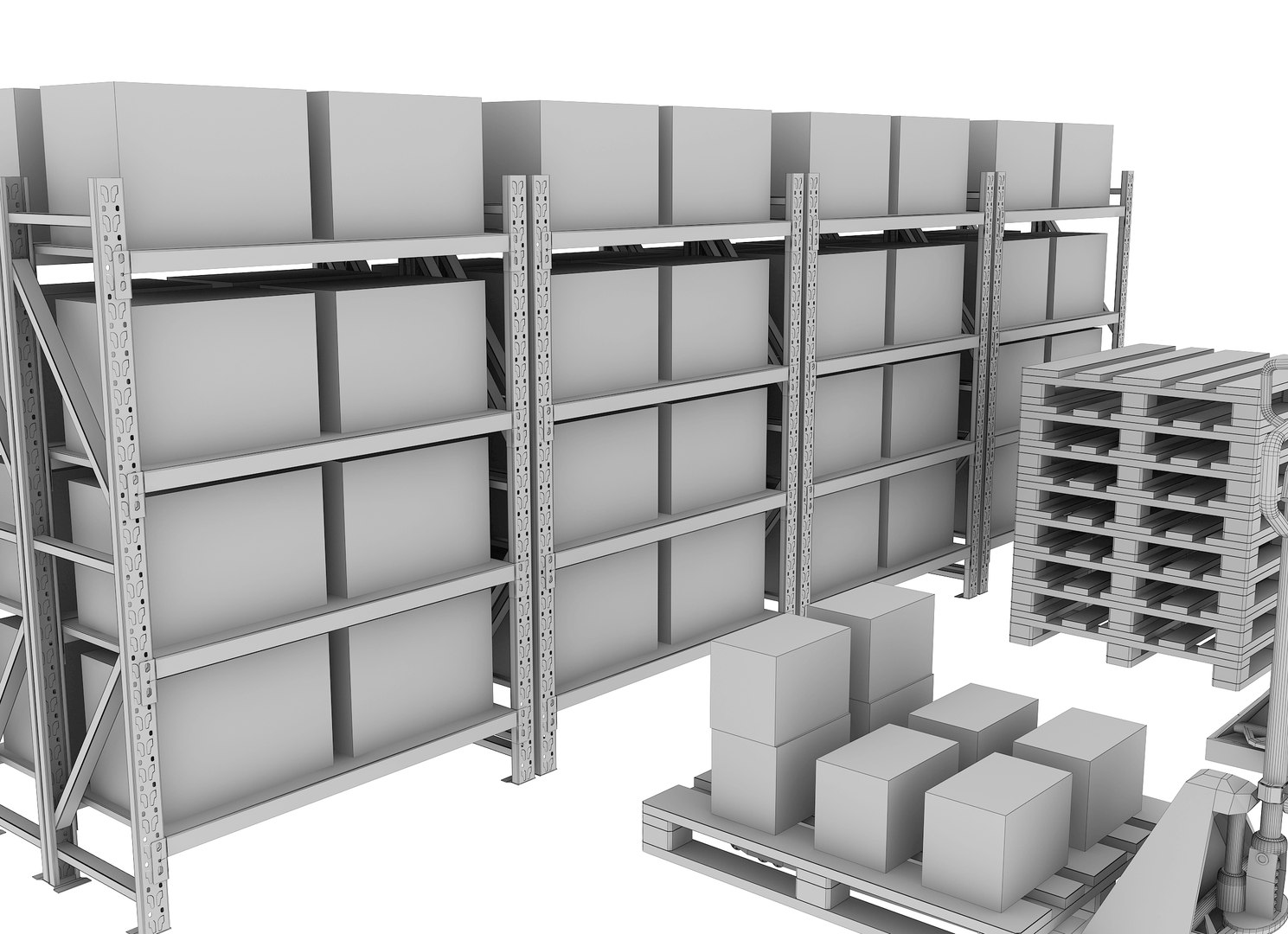 Warehouse Rack Storage 3D - TurboSquid 2461410