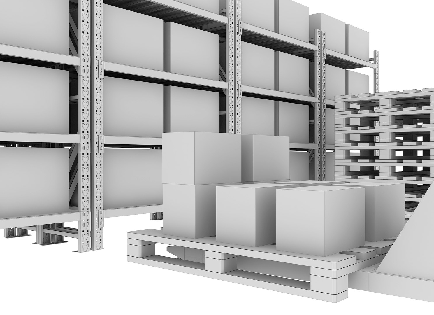 Warehouse Rack Storage 3D - TurboSquid 2461410