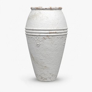 3D Amfora White Pottery