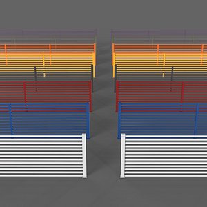 3D PBR Metal Fence 4 model