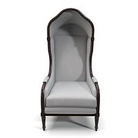 19th Century French Louis XVI Style Walnut Hooded Bergere
