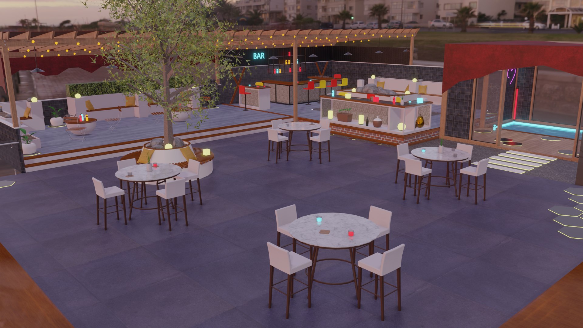 Metaverse Rooftop Bar 3D Model - TurboSquid 1892841
