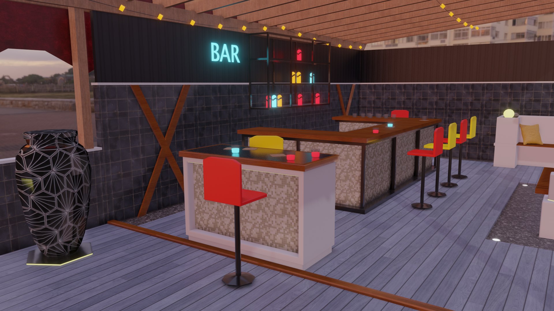 Metaverse Rooftop Bar 3D Model - TurboSquid 1892841