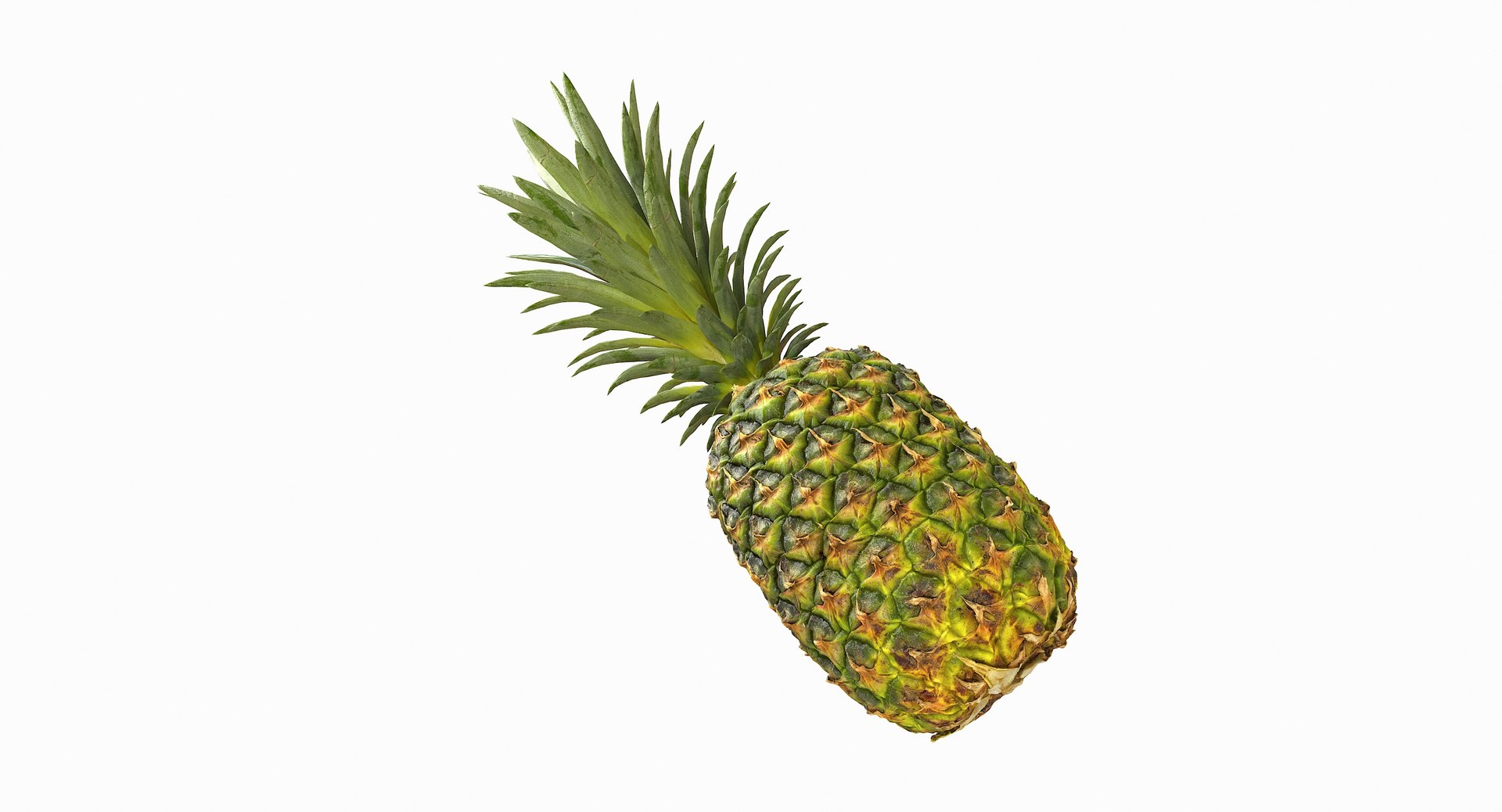 realistic 3D model https://p.turbosquid.com/ts-thumb/rU/af2gif/Oon9oaMi/pineapple_034/jpg/1550938456/1920x1080/fit_q87/fc796632f5d8800f83857e324672e23577470057/pineapple_034.jpg