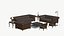 Chesterfield Leather Realistic Sofa 3D model