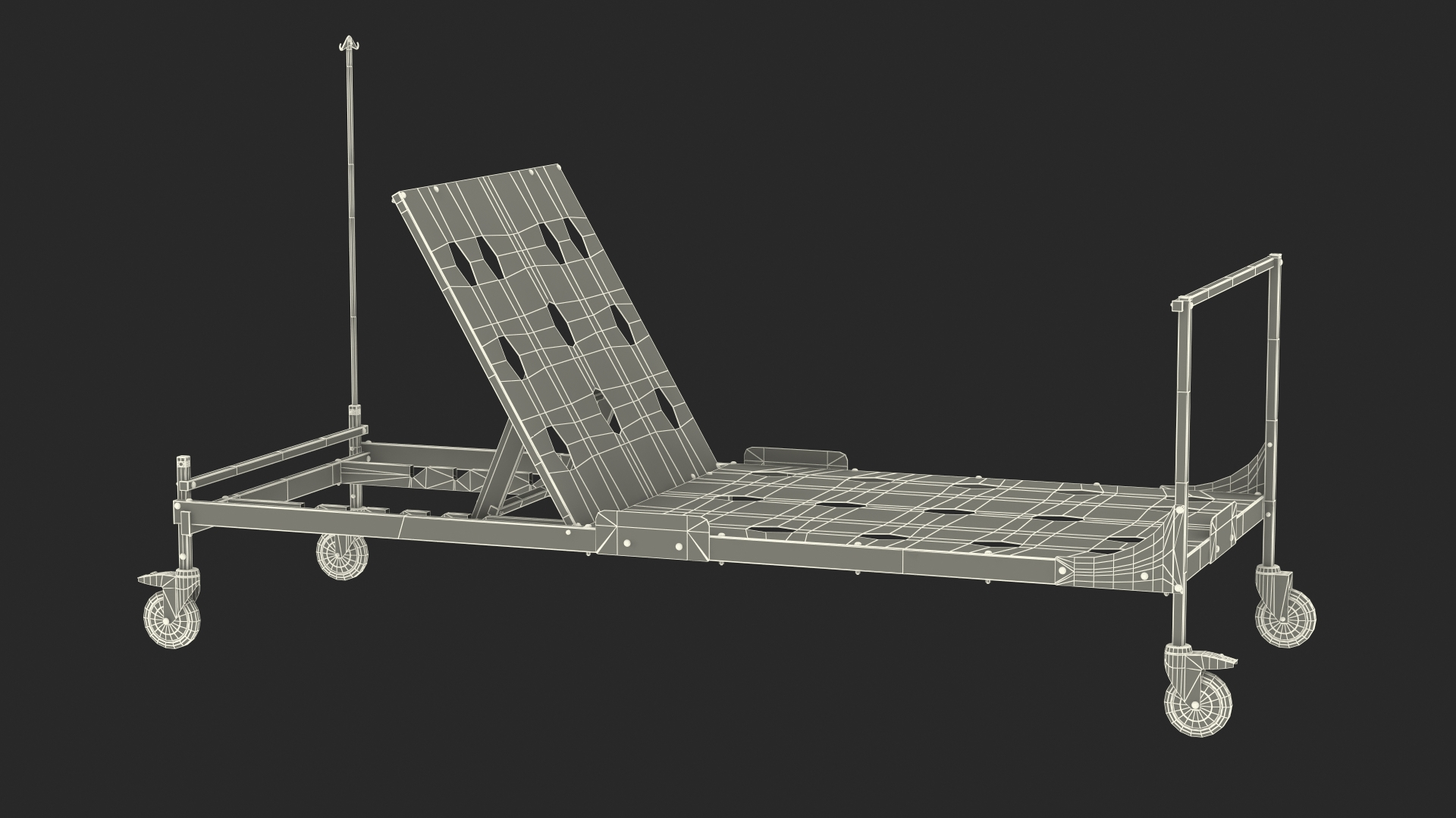 Hospital Folding Bed 3D TurboSquid 1905985