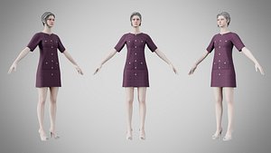 3D Dress 46 Grape model