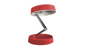 3D Folding Red Retro Rigged Lamp