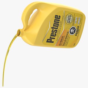 Prestone Yellow Antifreeze Pouring Out 3D model