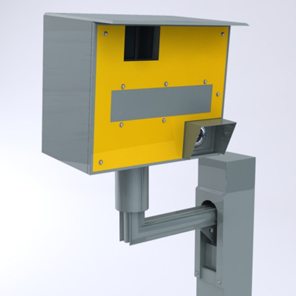 roadside speed camera 3d model