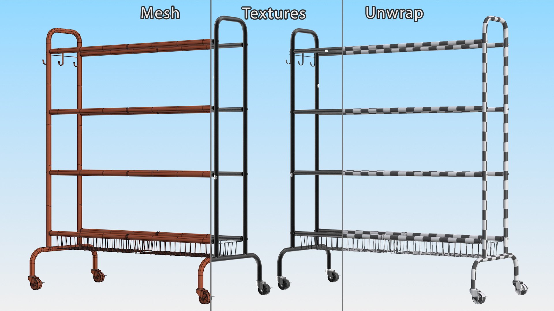 3D Ball Rack Model - TurboSquid 1941671