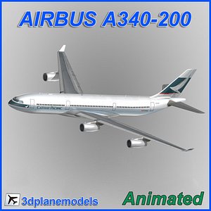 airbus a340-200 3d model