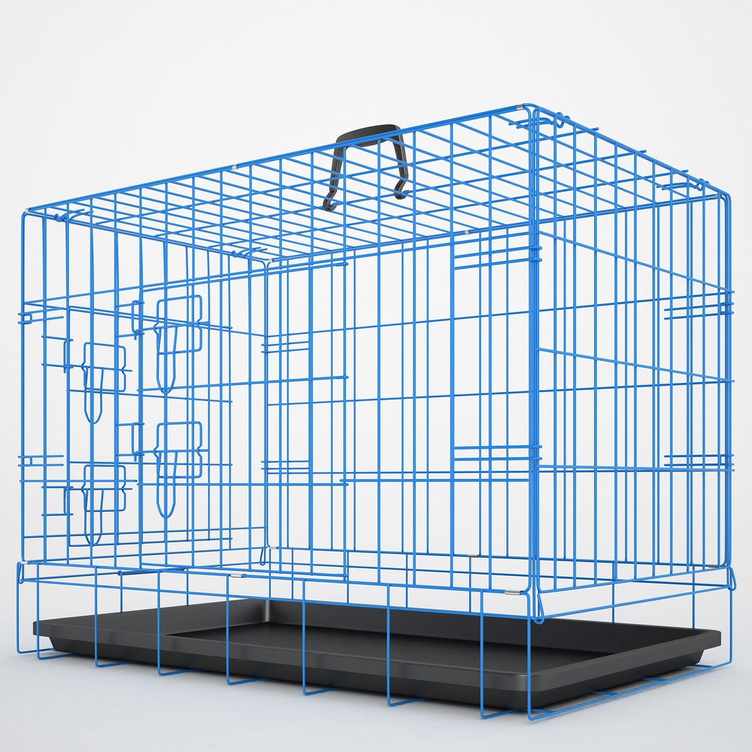 Wire Dog Crate Double Door 02 Model TurboSquid 1815568