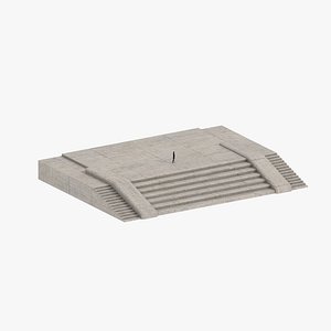 Brutalist Entrance Stairs 25 3D model