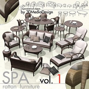 3ds max library rattan furniture spa