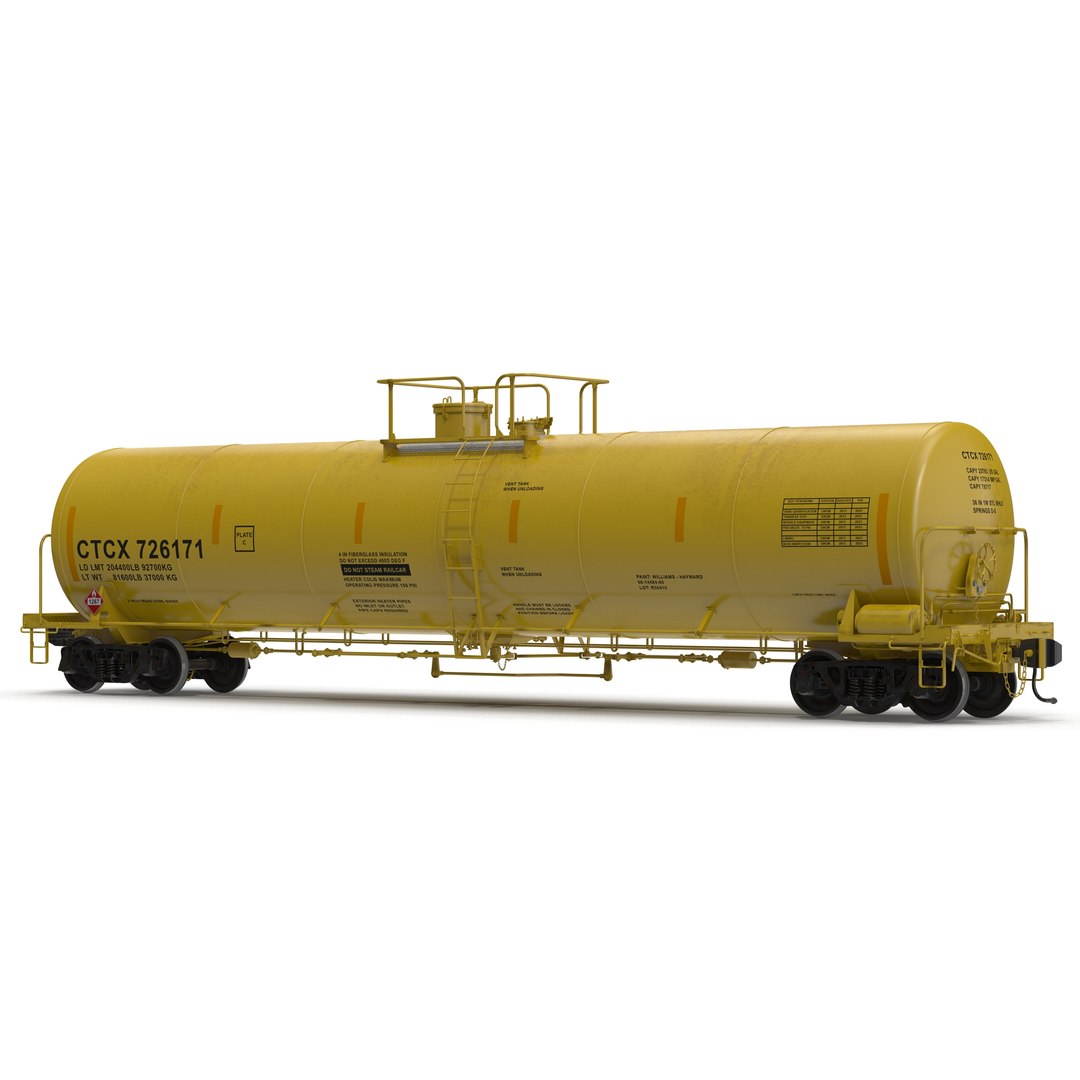 Railroad Tank Car 3 3D model preview