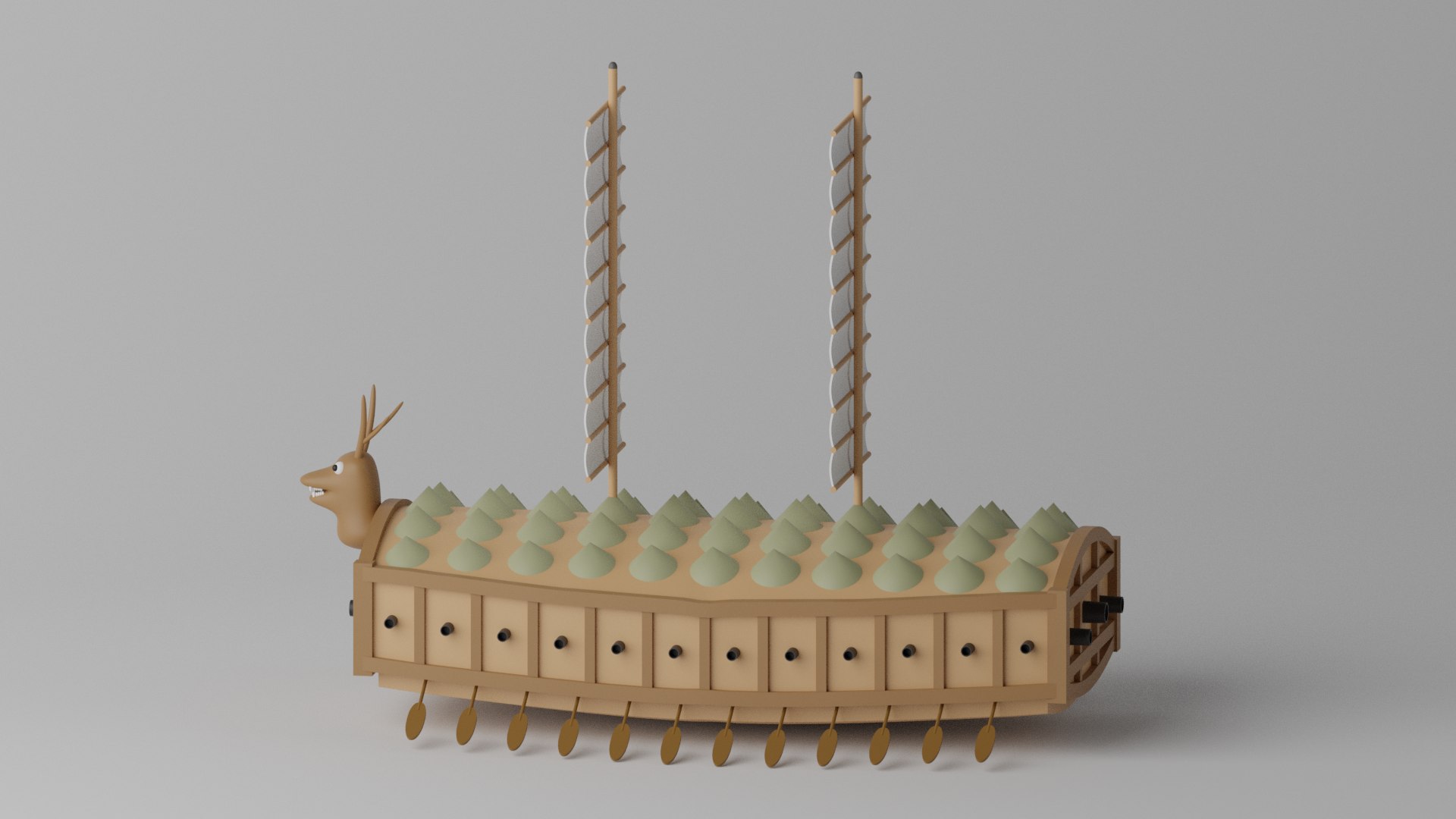 Korean Turtle Ship Geobukseon Model - TurboSquid 2136433