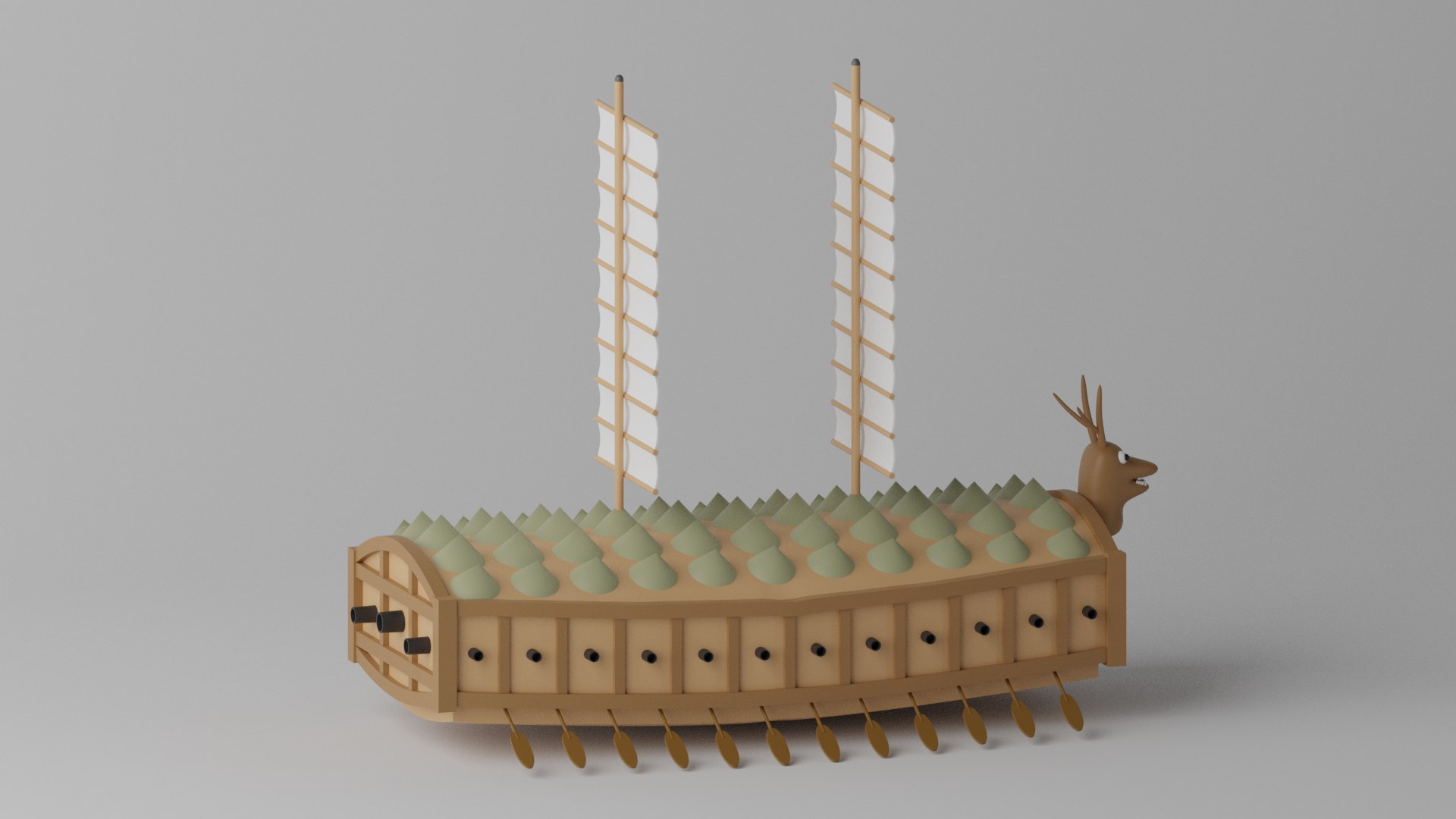 Korean Turtle Ship Geobukseon Model - TurboSquid 2136433