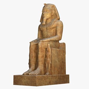 3D Colossi of Memnon Statue model