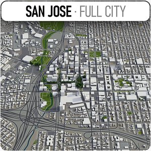 city san jose surrounding 3D model