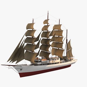 3D clipper sailing ship