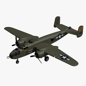 3D model b-25 mitchell bomber