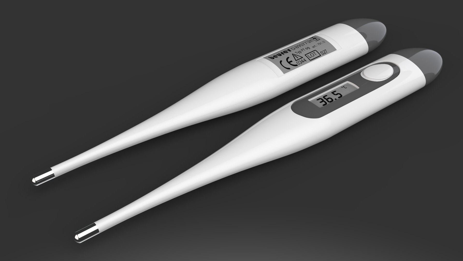 3D Digital Oral Thermometer TurboSquid 1723583