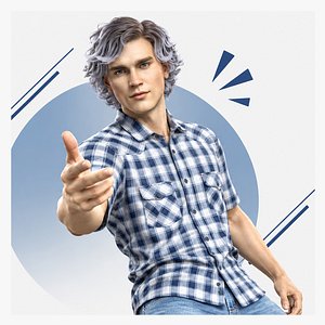 Handsome Male character 3D model