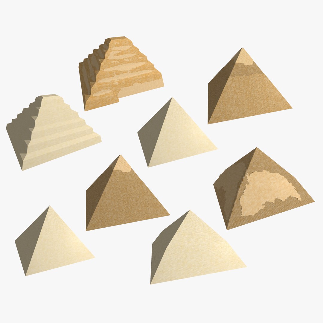 3D Egyptian pyramids set https://p.turbosquid.com/ts-thumb/rV/RFt6ae/gu/pyramids_all_00c_search/png/1647722638/1920x1080/fit_q87/1a1465075dd52ae41496c4f2981654f7ed859d50/pyramids_all_00c_search.jpg