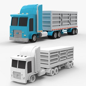 3D Transport Truck 3D model