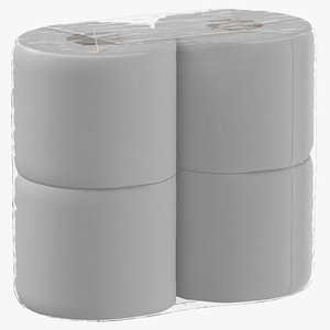 Toilet Paper 4 Pack Blank and Generic Label