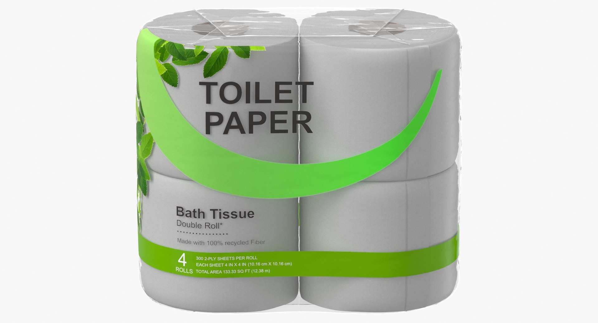 3D Toilet Paper 4 Pack Blank And Generic Label Model - TurboSquid 2053168