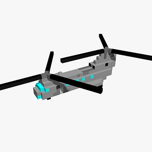 3D Game Ready Boeing Vertol CH-46 Sea Knight - pixelated
