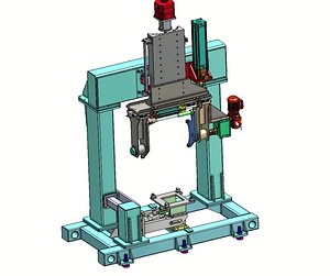 Engine Block Tilting Equipment 3D CAD Model - Cylinder Block Turning Station