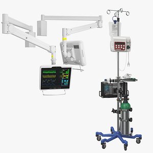 Collection Hospital Arm Monitor And IV Stand