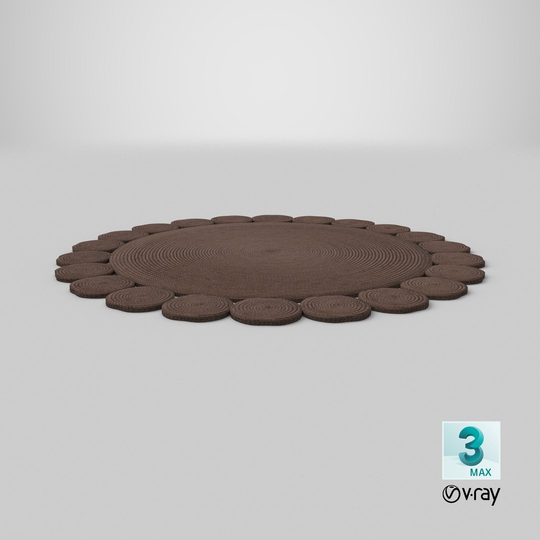 Braided Jute Floor Rug Brown 3D https://p.turbosquid.com/ts-thumb/rV/aSwQUR/6x/stemcell_max_vray_render/png/1780593850/1920x1080/fit_q87/dbfefd12c3df7a2aa70dc6e99b6a7e42835cf17b/stemcell_max_vray_render.jpg