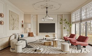 Modern living room model