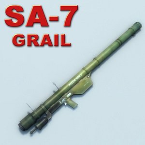 sa-7 grail air missile 3d model
