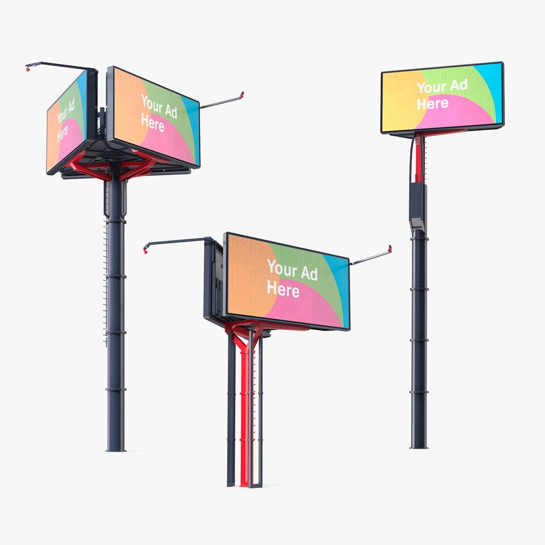 Digital Billboards Collection 3D model preview