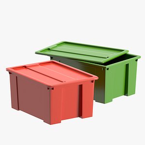 3D Ikea-Samla-Box-green-red-2021-Corona model