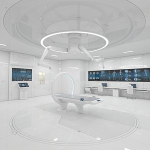 Sci-Fi Laboratory and Corridor