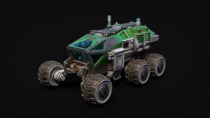 3D space mars car vehicle model