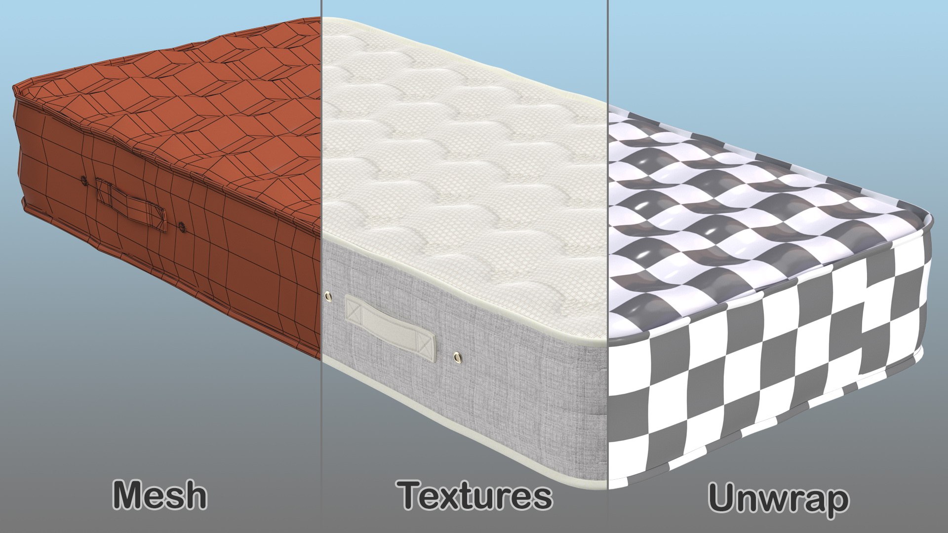 3D single size sleeping mattress https://p.turbosquid.com/ts-thumb/rV/sKJoYh/GCCiCeeC/singlesizesleepingmattressmb3dmodel009/jpg/1580854503/1920x1080/fit_q87/9fe396a730595942bad3dbee444a54549f8d3822/singlesizesleepingmattressmb3dmodel009.jpg