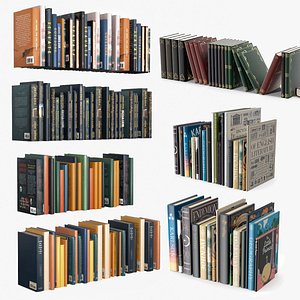 Books For Shelf Collection 3D model