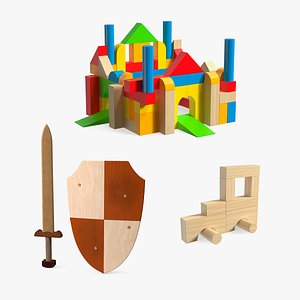 Wooden Toys Collection 3D