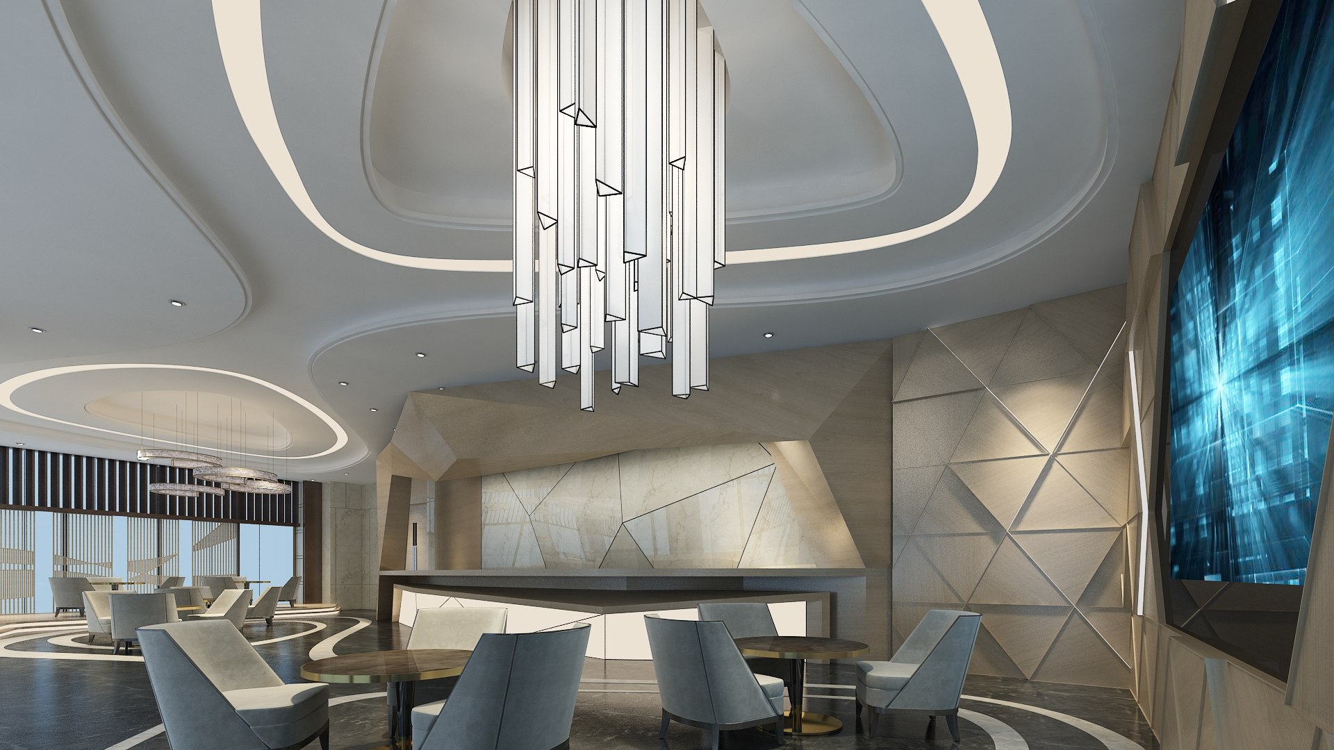 Modern Hall Collection 03 3D model - TurboSquid 2127360