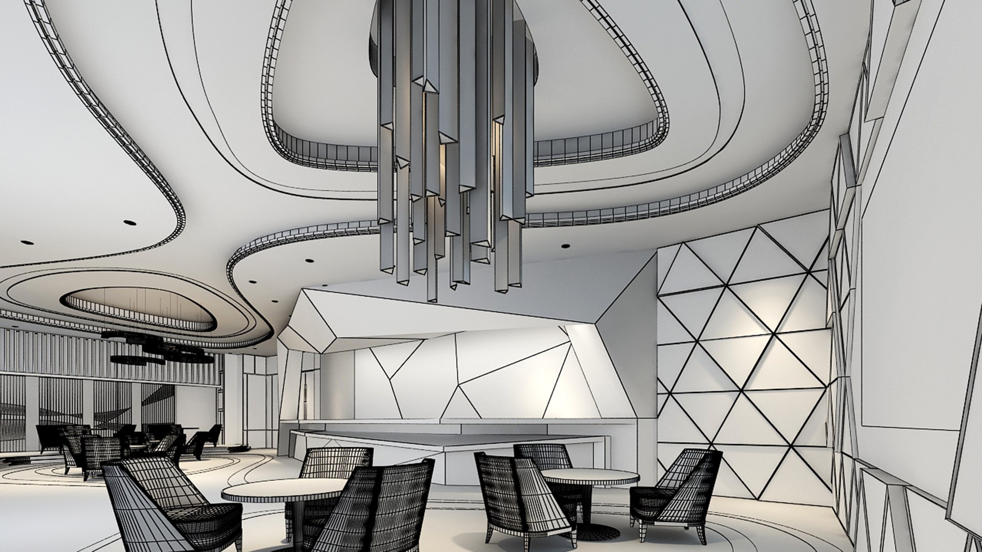 Modern Hall Collection 03 3D model - TurboSquid 2127360