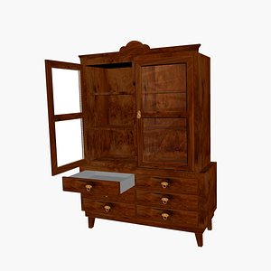 3D vitrine furnishing furniture model